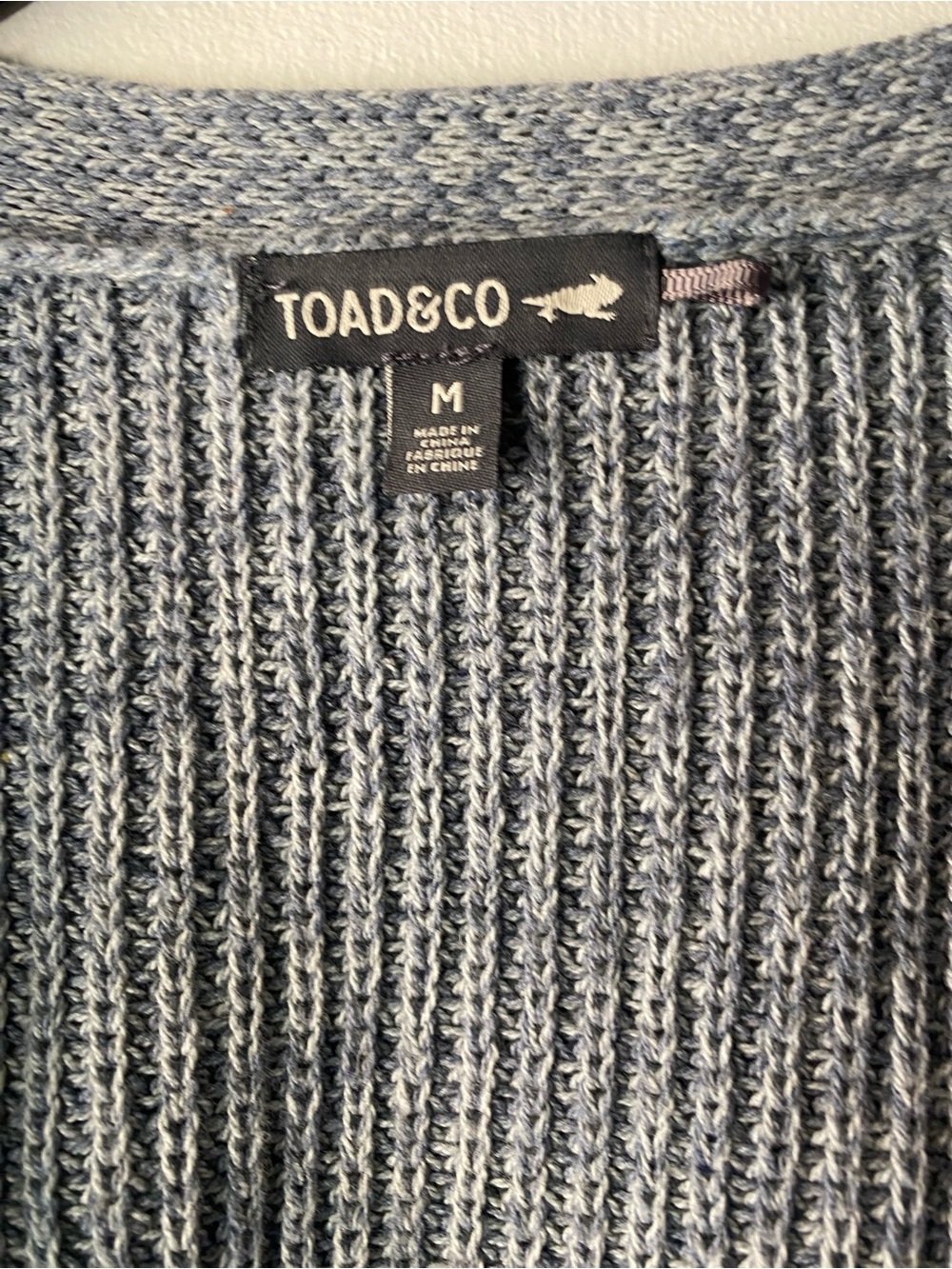 Toad&Co Heather Gray Ribbed Button-Front Cardigan - Picture 2 of 2